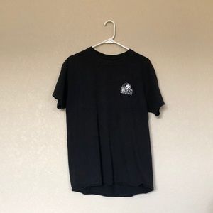 Black Short Sleeve Sketchy Tank Shirt